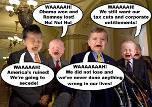 GOP crybabies cry because of Obama's re-election