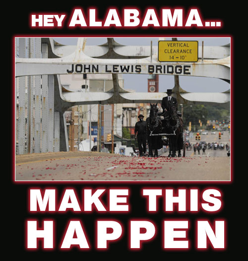 The citizens of Alabama should build a bridge to the 21st century by renaming the Edmund Pettus Bridge to the John Lewis Bridge in honor of the late congressman and Civil Rights icon.