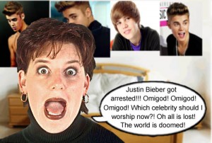 Which celebrity do we worship now that Justin Bieber has been arrested. Is it the end of the world.