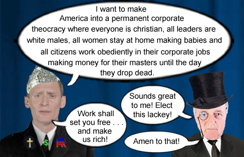 Arizona GOP Senate candidate Blake Masters states America should be a corporate theocracy, a.k.a. a Holy Corporate Empire, so that we can all make money for our capitalist masters until the day we drop dead.
