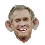 Dubya does his best Alfred E. Neuman impersonation deflecting criticism about leaks in his administration.