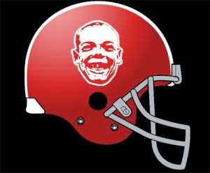 The Crimson Necks of South Central Alabama Tech footbal helmet
