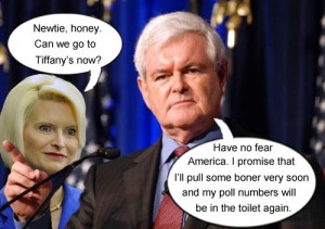 Newt Gingrich leads the Republican race now but he assures Americans he'll pull some boner very soon