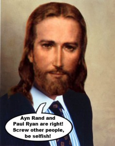 Capitalist Jesus says be like Ayn Rand and be selfish