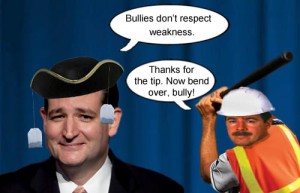 Ted Cruz gives advice on dealing with bullies, aka The Republican Party